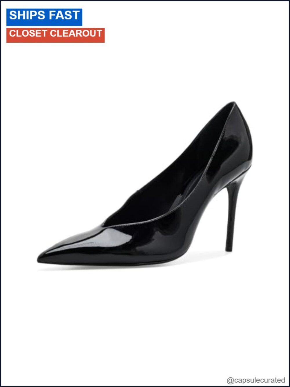 High Heel Stiletto Pump Leather Patent Closed Toe Formal Party Shoe